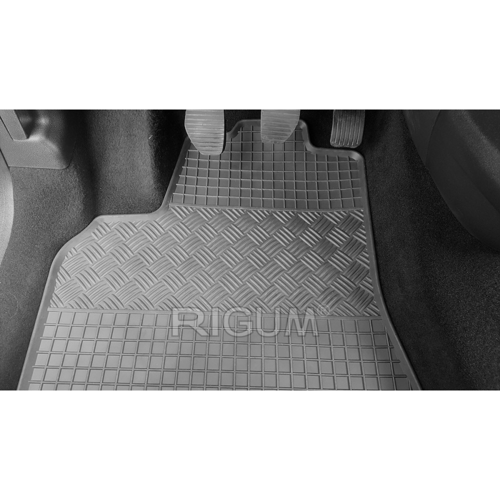 CAR RUBBER FLOOR MATS BLACK CITROEN BERLINGO (2008-2018) RIGUM