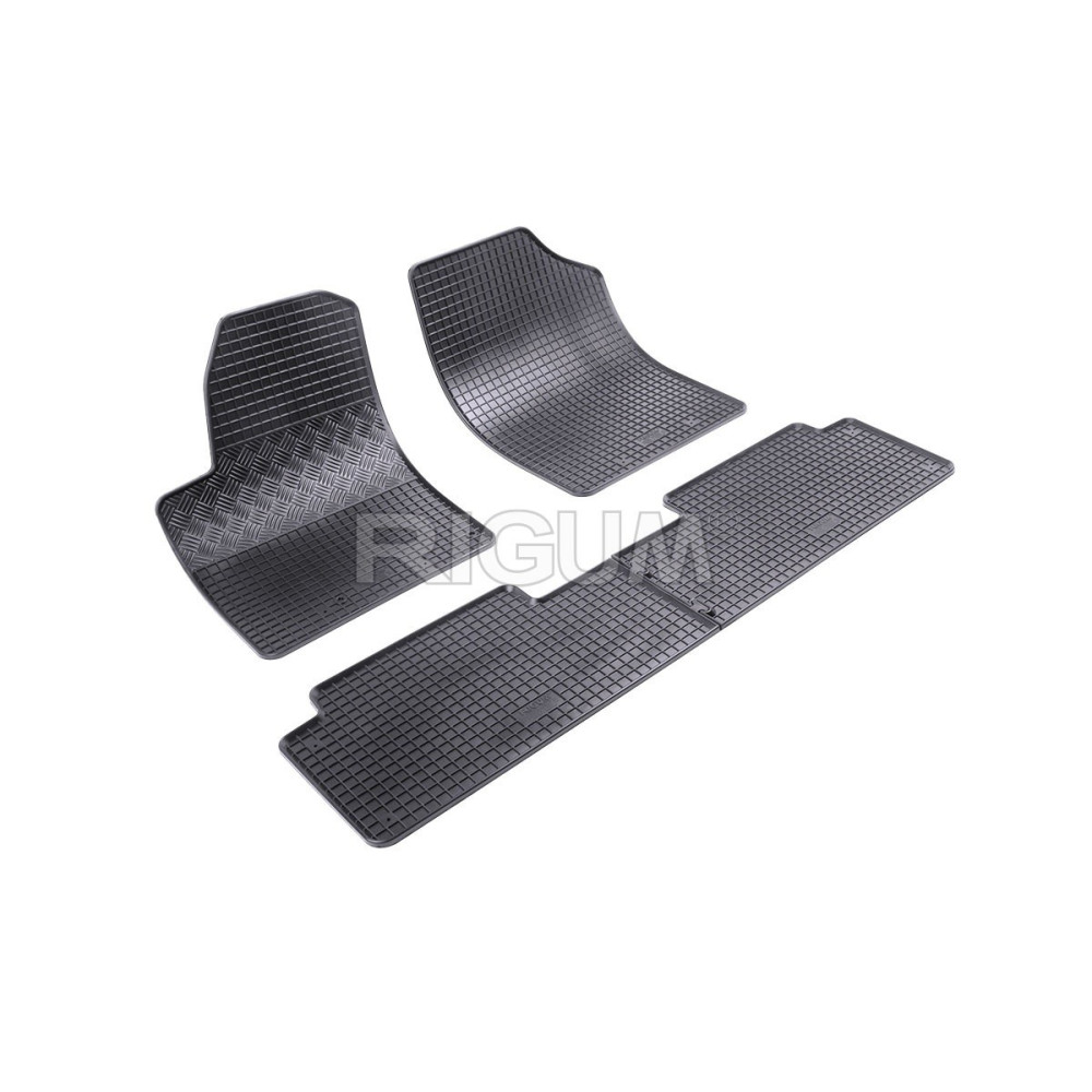 CAR RUBBER FLOOR MATS BLACK CITROEN BERLINGO 5m (1998-2007) RIGUM
