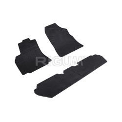 CAR RUBBER FLOOR MATS BLACK CITROEN BERLINGO (2008-2018) RIGUM