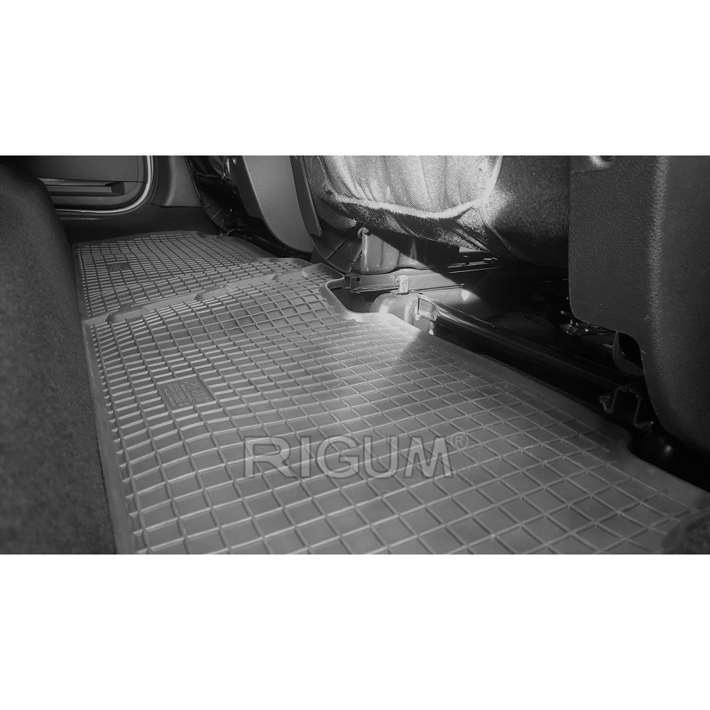 CAR RUBBER FLOOR MATS BLACK CITROEN BERLINGO (2008-2018) RIGUM