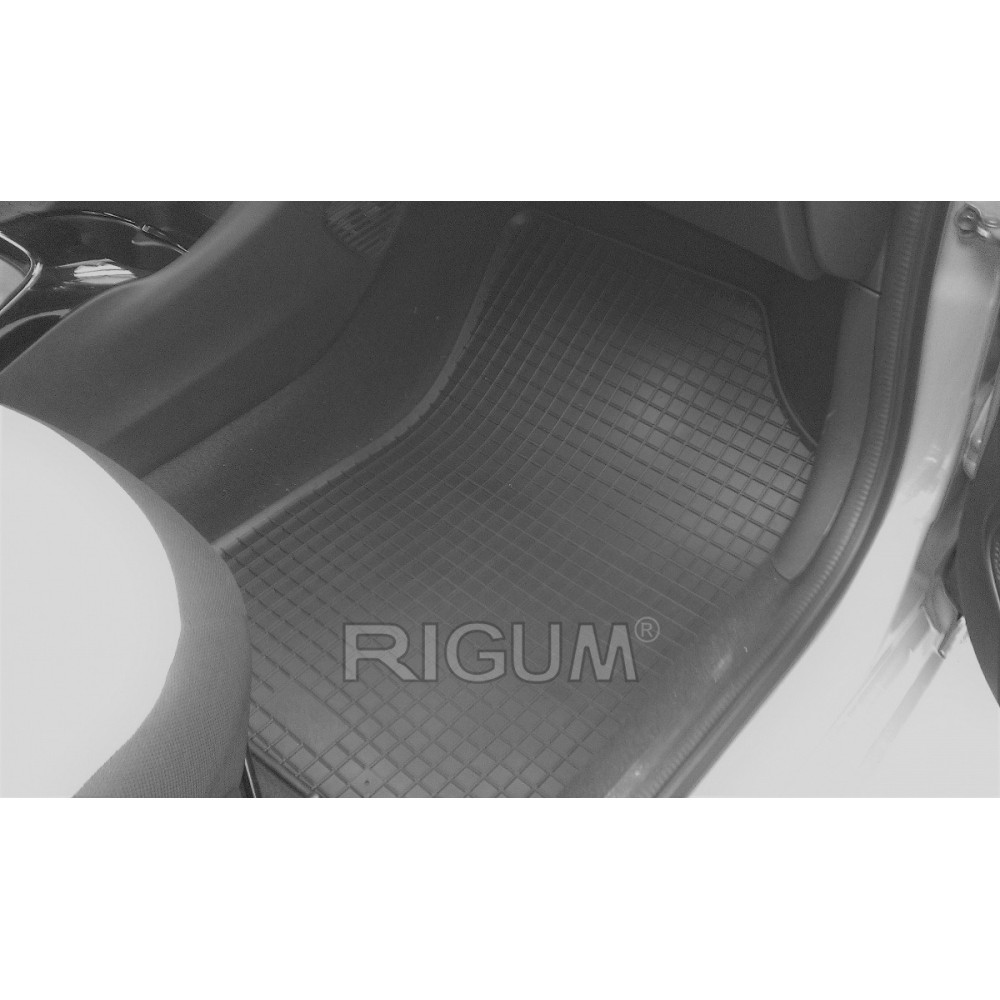CAR RUBBER FLOOR MATS BLACK CITROEN C1 (2014-...) RIGUM