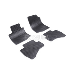 CAR RUBBER FLOOR MATS BLACK TOYOTA AYGO (2005-2014) RIGUM