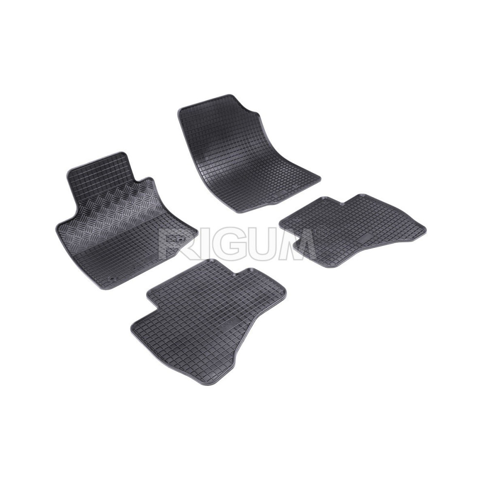 CAR RUBBER FLOOR MATS BLACK CITROEN C1(2005-2014) RIGUM