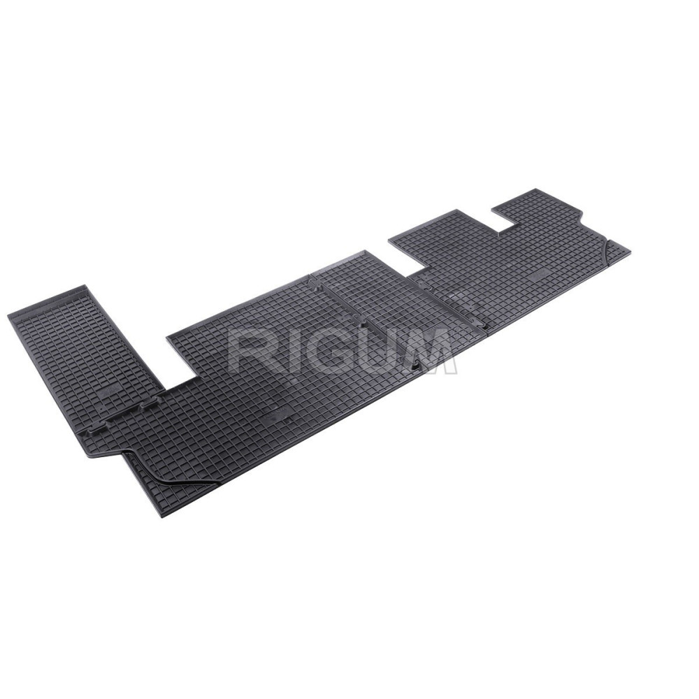 CAR RUBBER FLOOR MATS BLACK FIAT SCUDO 3.ROW (2007-2016) RIGUM
