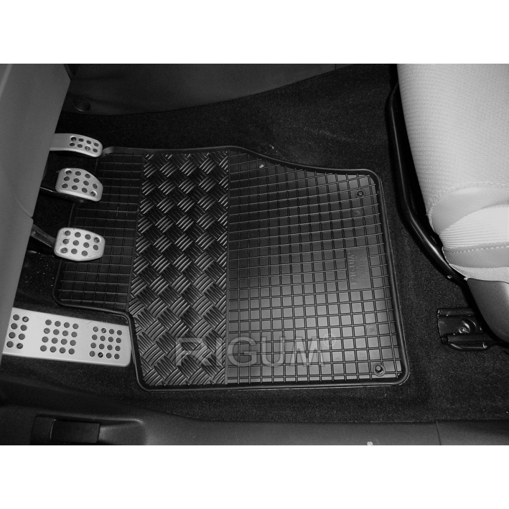 CAR RUBBER FLOOR MATS BLACK CITROEN DS4 (2011-2018) RIGUM