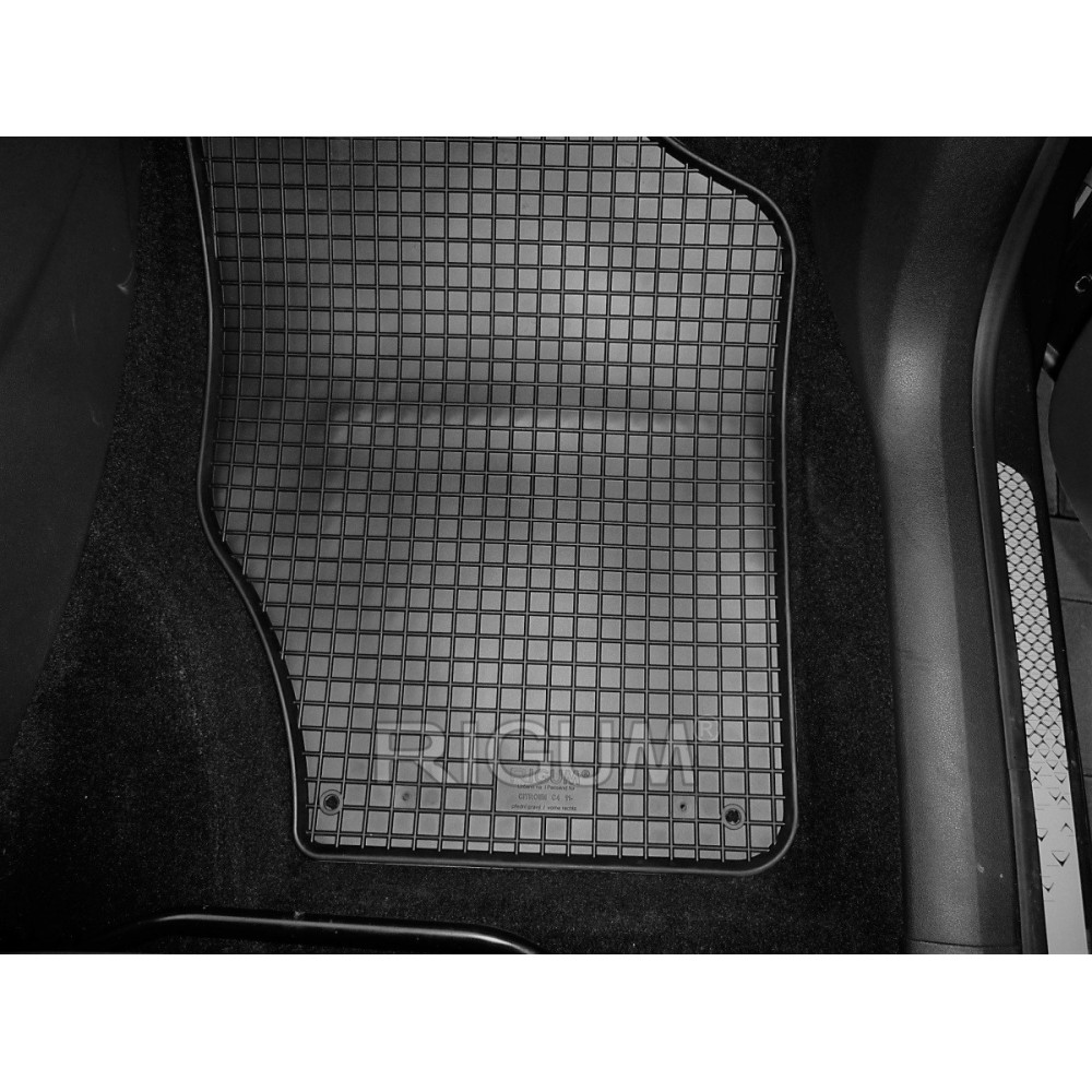 CAR RUBBER FLOOR MATS BLACK CITROEN C4 (2010-2018) RIGUM