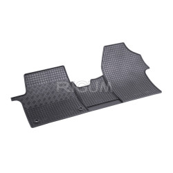 CAR RUBBER FLOOR MATS BLACK PEUGEOT EXPERT (2/3s.) (2016-...) RIGUM 