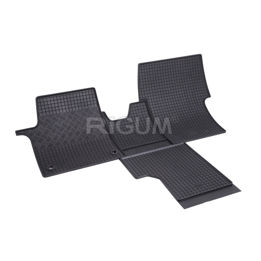 ALFOMBRILLAS DE GOMA PARA COCHE NEGRAS PEUGEOT TRAVELLER (2s.) +TUNEL (2016-...) RIGUM