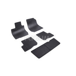 CAR RUBBER FLOOR MATS BLACK DACIA LOGAN MCV (7s.) (2007-2012) RIGUM