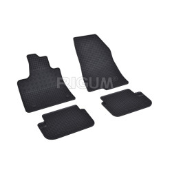 CAR RUBBER FLOOR MATS BLACK DACIA LOGAN (2021-…) RIGUM 