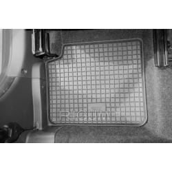CAR RUBBER FLOOR MATS BLACK FIAT 500 (2008-...) RIGUM 