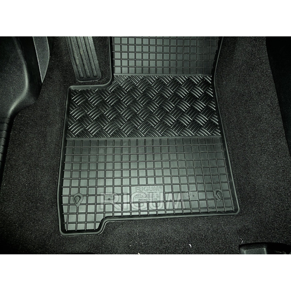 CAR RUBBER FLOOR MATS BLACK DODGE JOURNEY (2008-...) RIGUM