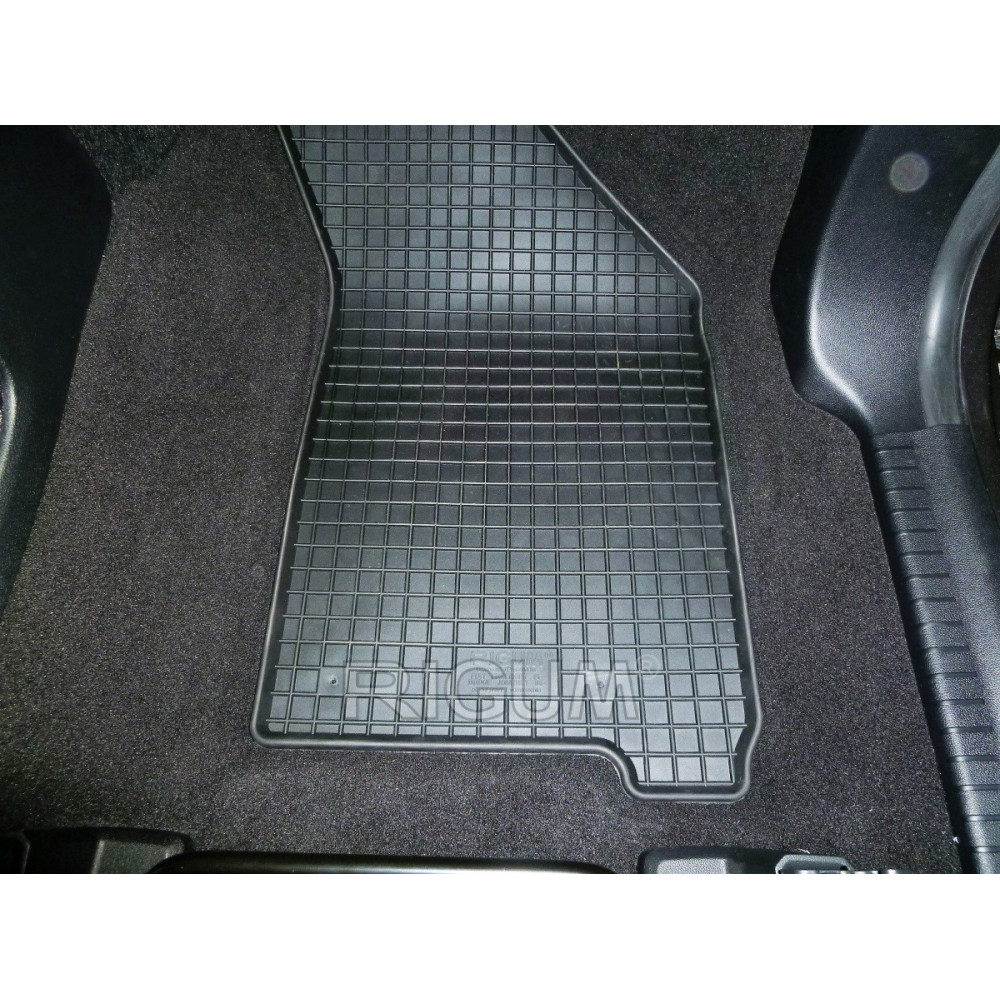 CAR RUBBER FLOOR MATS BLACK DODGE JOURNEY (2008-...) RIGUM
