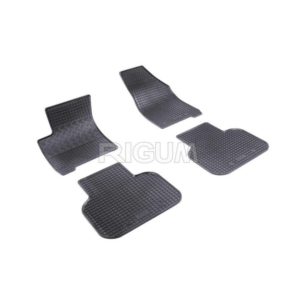 CAR RUBBER FLOOR MATS BLACK DODGE JOURNEY (2008-...) RIGUM
