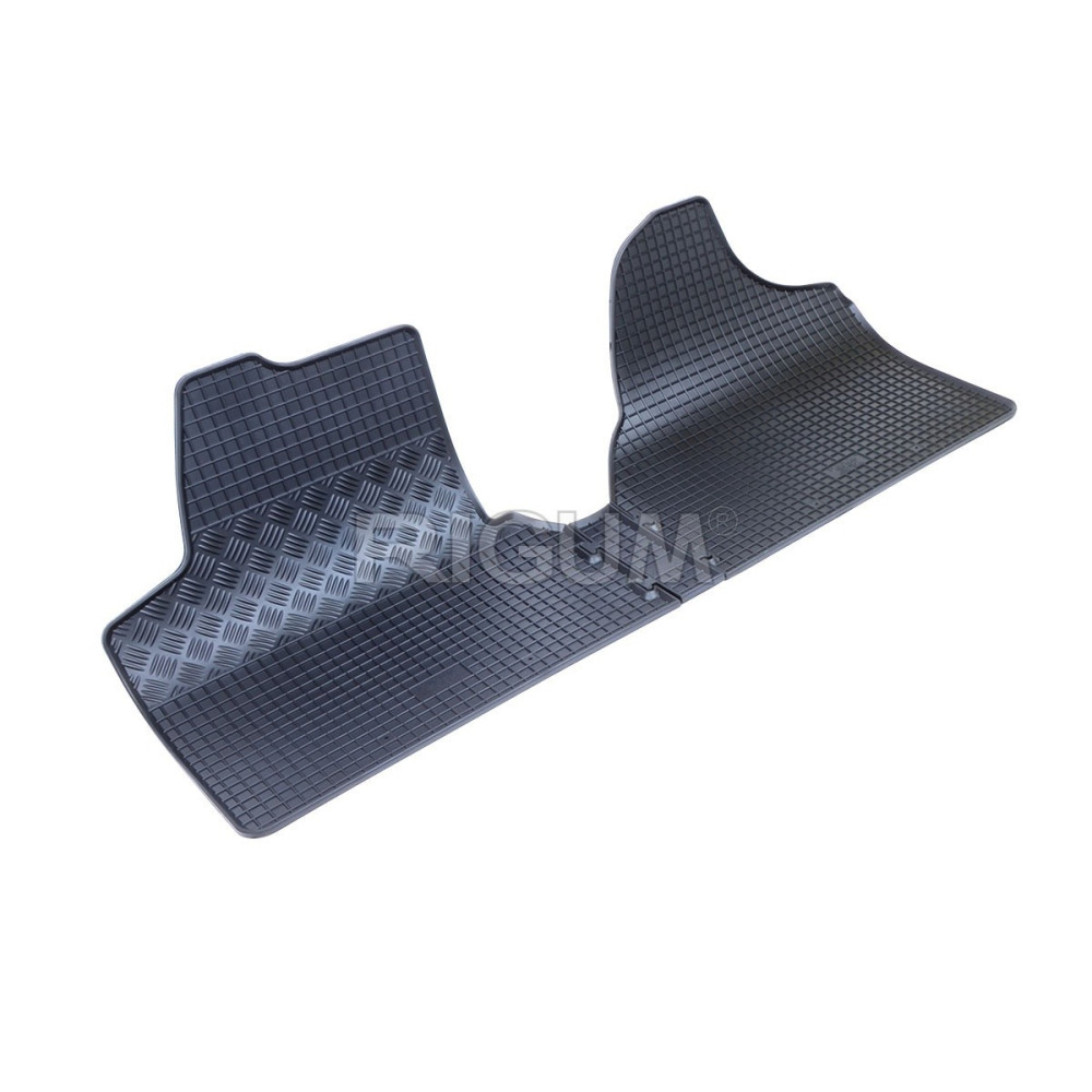 CAR RUBBER FLOOR MATS BLACK CITROEN JUMPY 1row (2007-2016) RIGUM