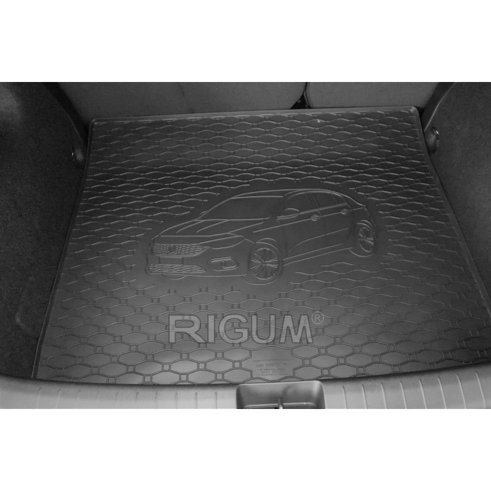 CAR RUBBER TRUNK MAT FIAT TIPO HB WITH FULL SIZE SPARE WHEEL (2016-...) RIGUM