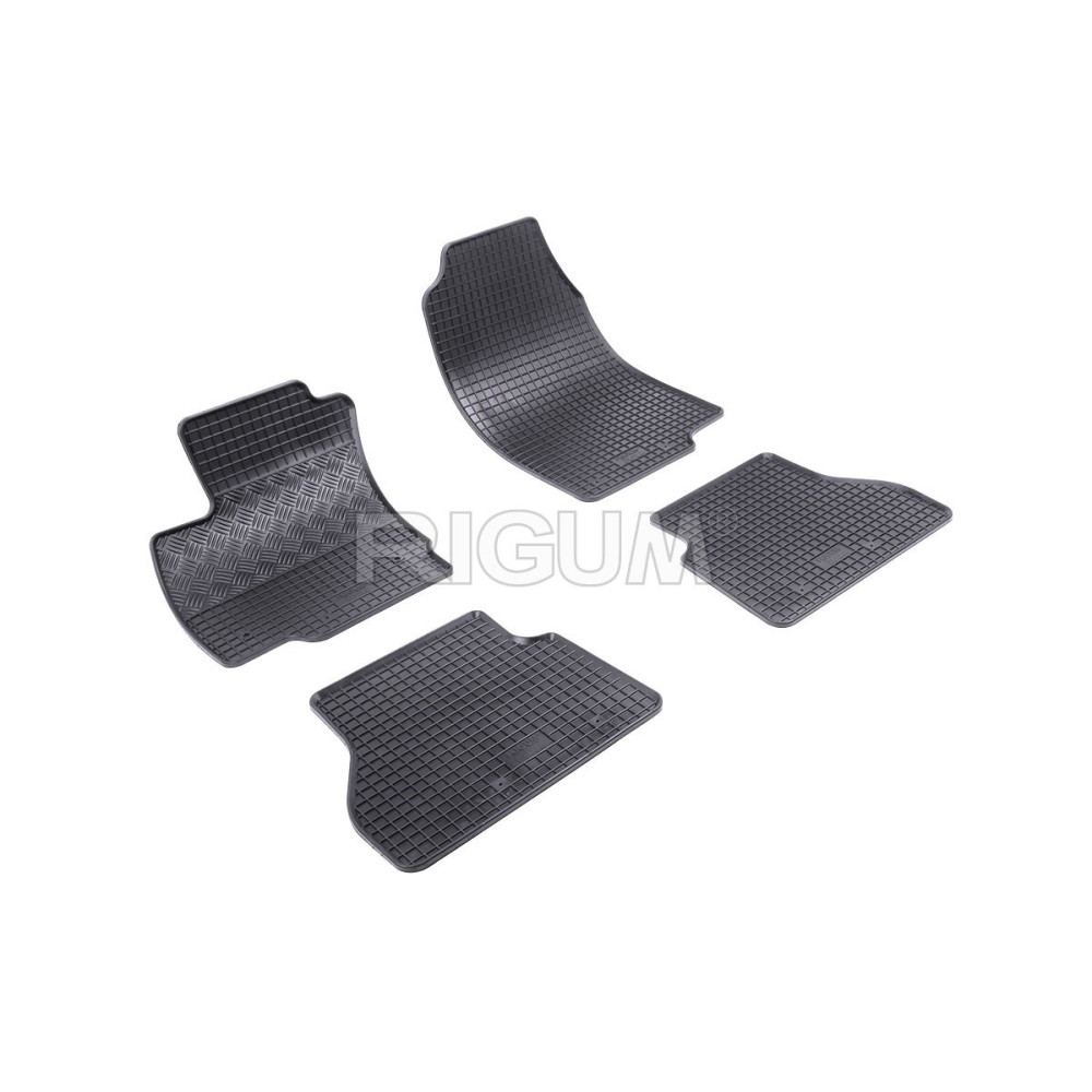 CAR RUBBER FLOOR MATS BLACK FORD B-MAX (2012-...) RIGUM