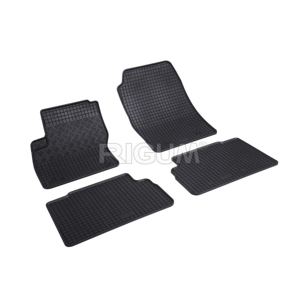 CAR RUBBER FLOOR MATS BLACK FORD GRAND C-MAX (2010-...) RIGUM