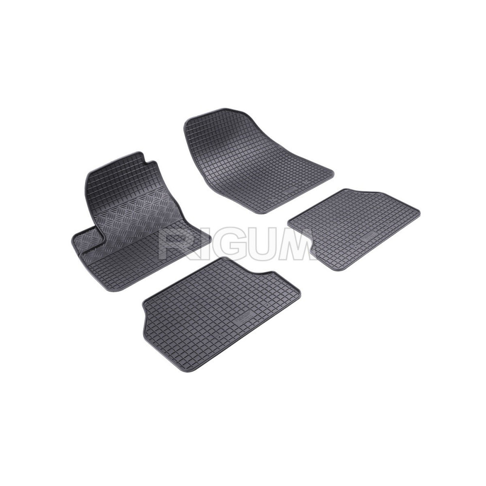 CAR RUBBER FLOOR MATS BLACK FORD FOCUS (2004-2011) RIGUM