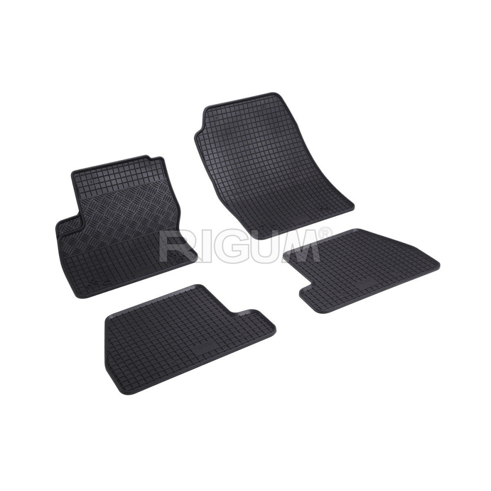 CAR RUBBER FLOOR MATS BLACK FORD FOCUS (2011-2018) RIGUM