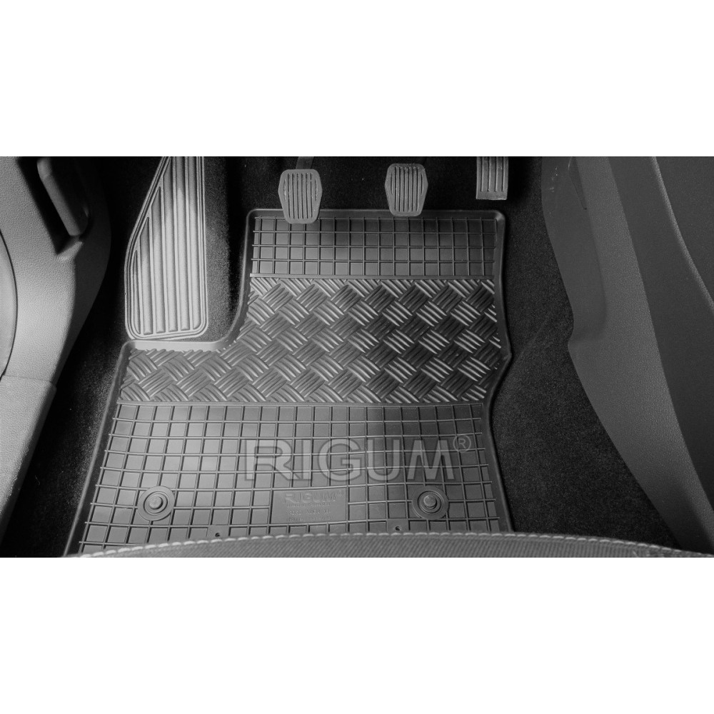 CAR RUBBER FLOOR MATS BLACK FORD KUGA (2013-2020) RIGUM
