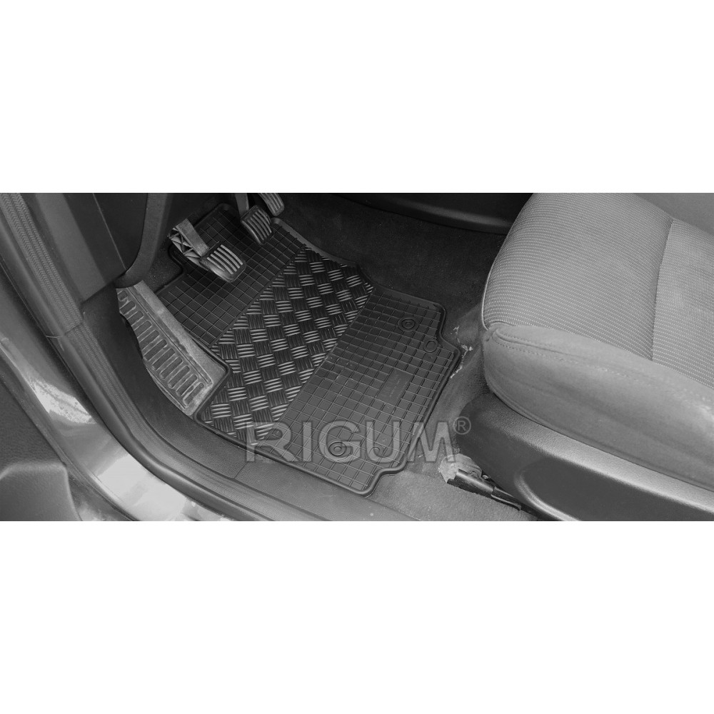 CAR RUBBER FLOOR MATS BLACK FORD MONDEO (2007-2014) RIGUM