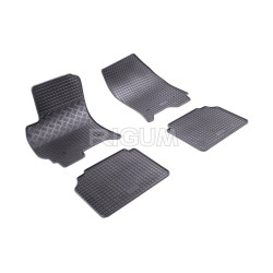 CAR RUBBER FLOOR MATS BLACK FORD MONDEO (2000-2007) RIGUM