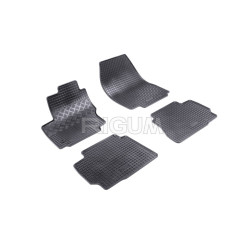 CAR RUBBER FLOOR MATS BLACK FORD MONDEO (2007-2014) RIGUM
