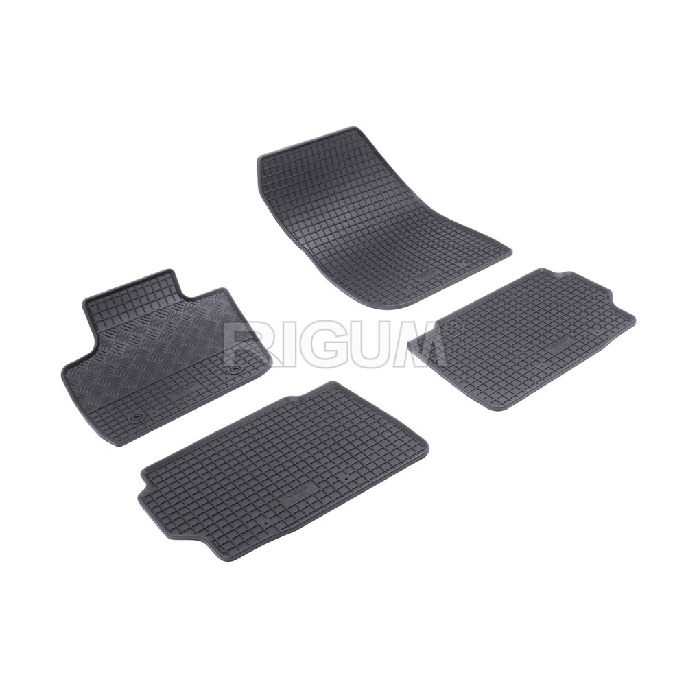 CAR RUBBER FLOOR MATS BLACK FORD MONDEO (2014-...) RIGUM