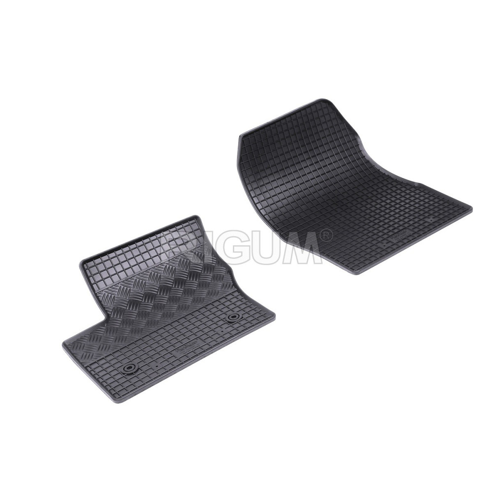CAR RUBBER FLOOR MATS BLACK FORD TOURNEO CONNECT (2s.) (2003-2012) RIGUM