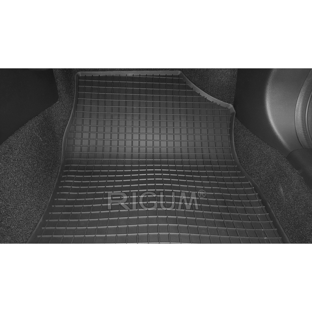 CAR RUBBER FLOOR MATS BLACK HONDA CIVIC (2017-...) RIGUM
