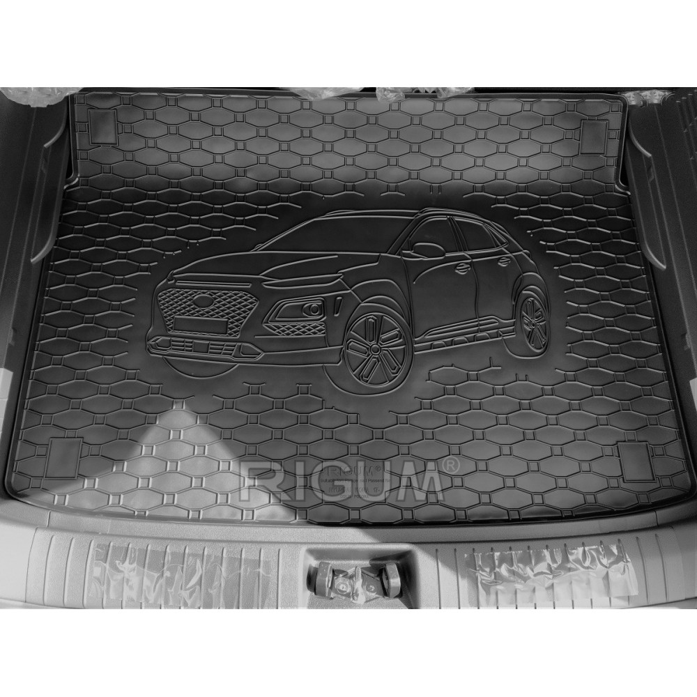 CAR RUBBER TRUNK MAT HYUNDAI KONA BOTTOM FLOOR (2017-...) RIGUM