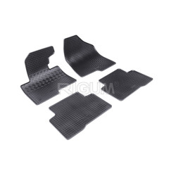 CAR RUBBER FLOOR MATS BLACK HYUNDAI SANTA FE (2012-2018) RIGUM