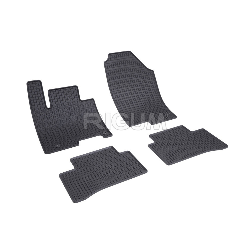 CAR RUBBER FLOOR MATS BLACK HYUNDAI TUCSON (2021-...) RIGUM