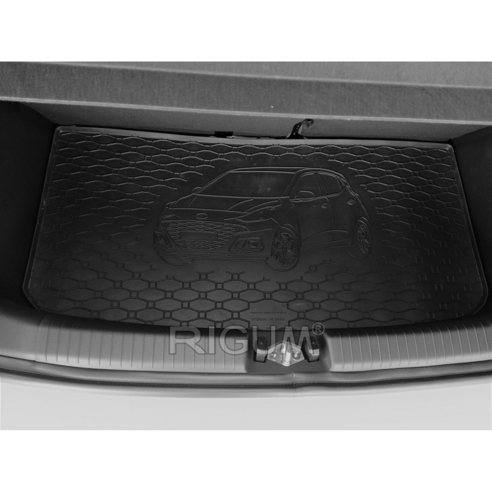 CAR RUBBER TRUNK MAT HYUNDAI i10 (2020-...) RIGUM
