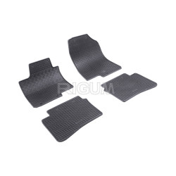 CAR RUBBER FLOOR MATS BLACK HYUNDAI i20 (2020-...) RIGUM