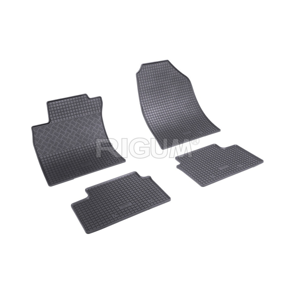 CAR RUBBER FLOOR MATS BLACK PROCEE'D (2019-...) RIGUM
