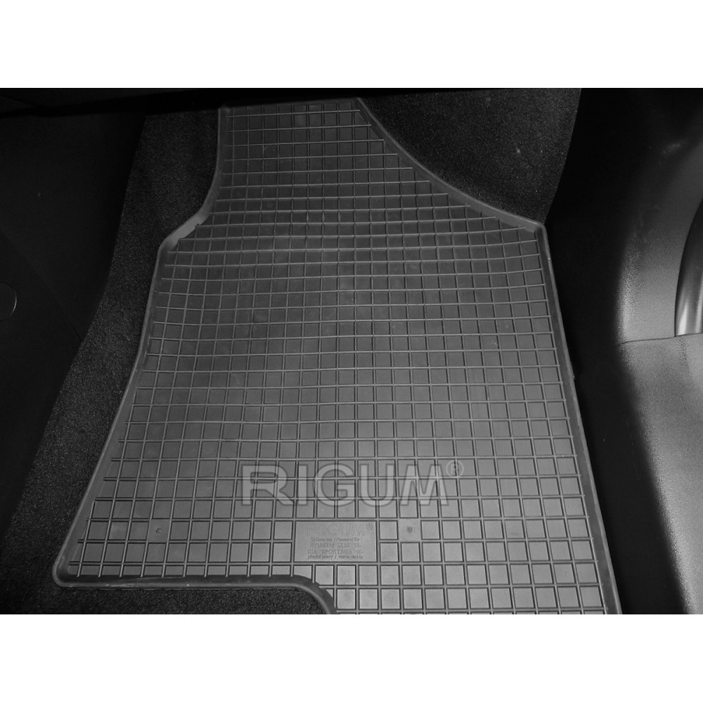 CAR RUBBER FLOOR MATS BLACK HYUNDAI ix35 (2010-2015) RIGUM