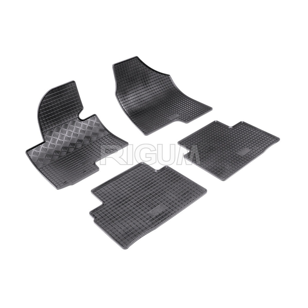 CAR RUBBER FLOOR MATS BLACK HYUNDAI ix35 (2010-2015) RIGUM