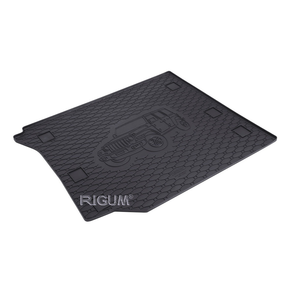 CAR RUBBER TRUNK MAT JEEP WRANGLER (5S.) (2007-...) RIGUM
