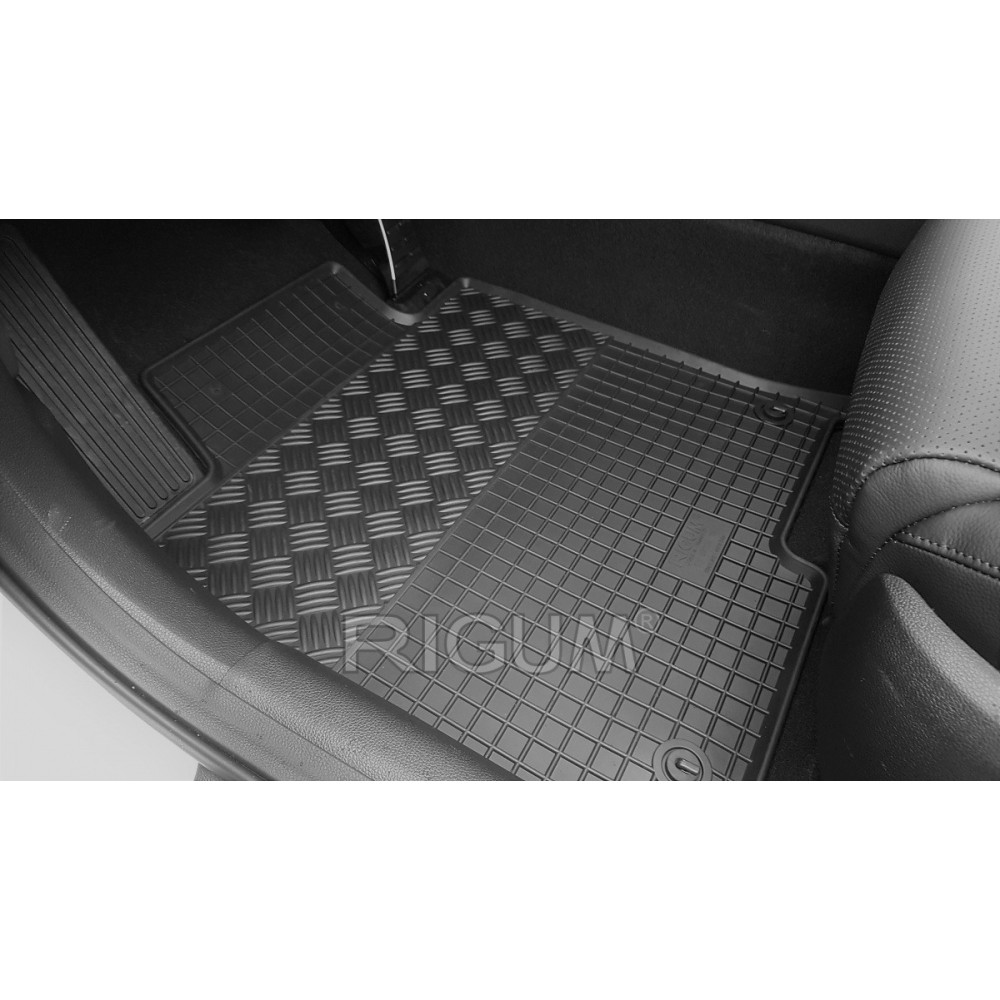 CAR RUBBER FLOOR MATS BLACK KIA OPTIMA (2016-..) RIGUM