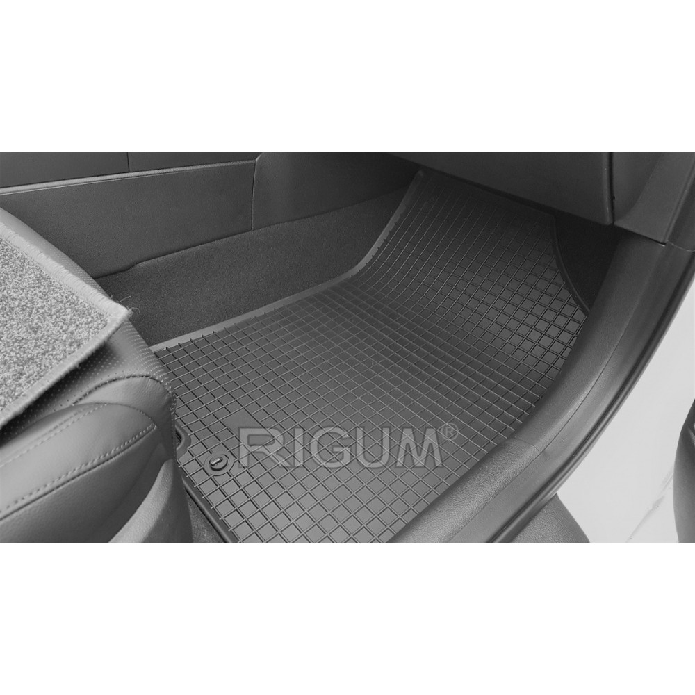 CAR RUBBER FLOOR MATS BLACK KIA OPTIMA (2016-..) RIGUM
