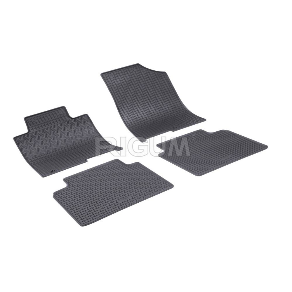 CAR RUBBER FLOOR MATS BLACK KIA OPTIMA (2016-..) RIGUM