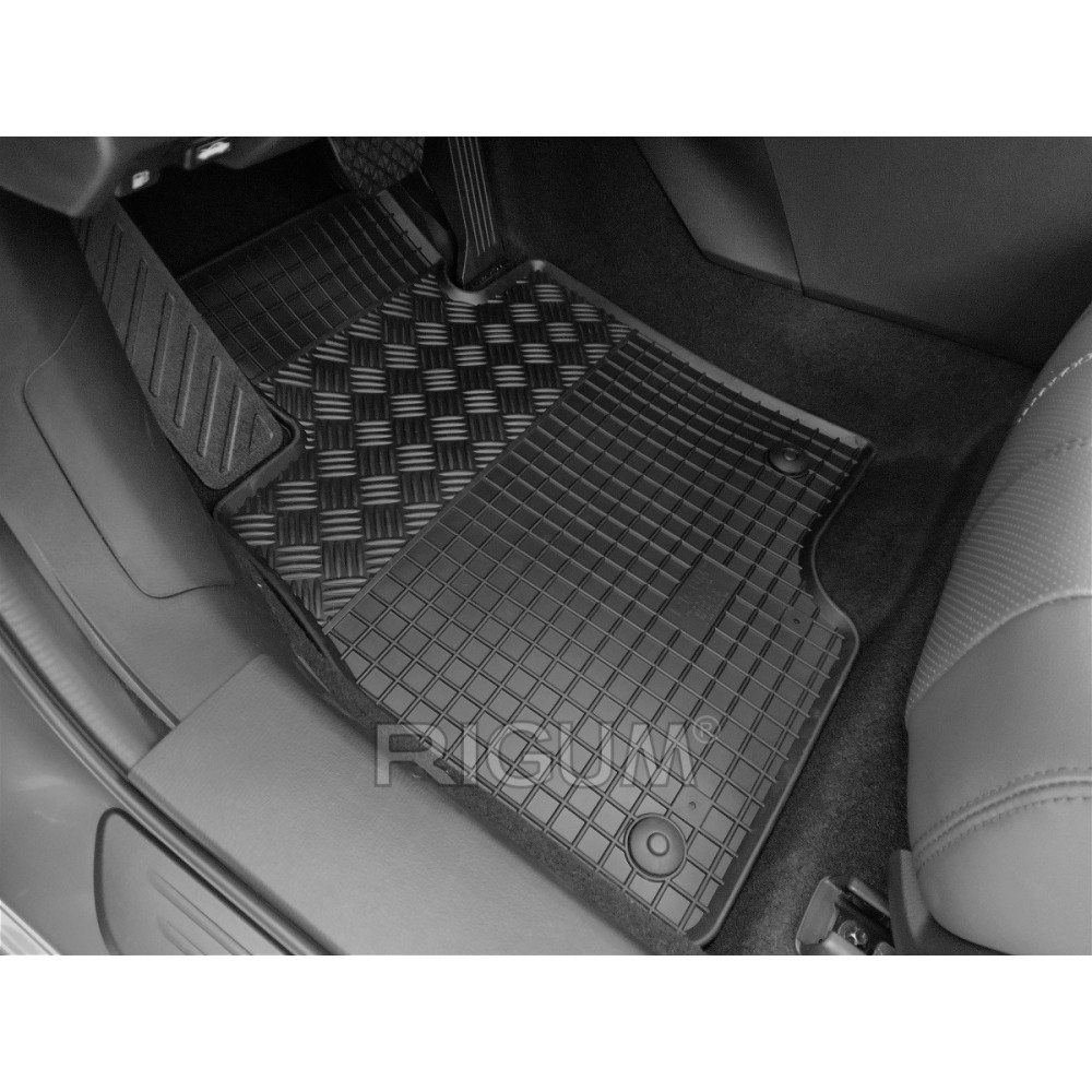 CAR RUBBER FLOOR MATS BLACK MAZDA 6 (2013-2018) RIGUM