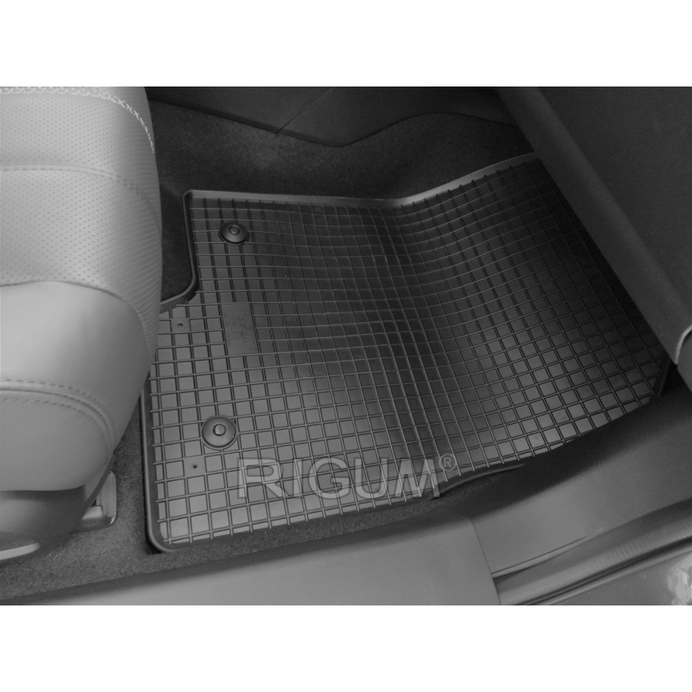 CAR RUBBER FLOOR MATS BLACK MAZDA 3 (2013-2018) RIGUM