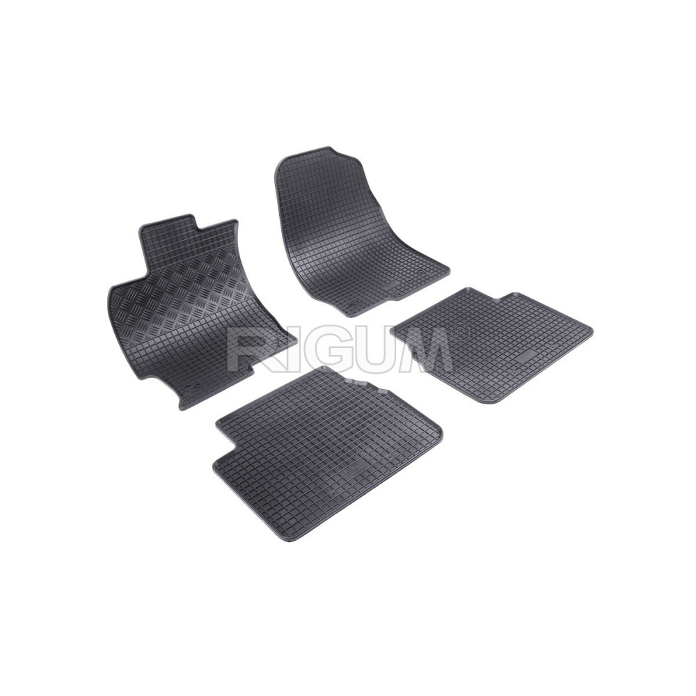 CAR RUBBER FLOOR MATS BLACK MAZDA 6 (2002-2012) RIGUM