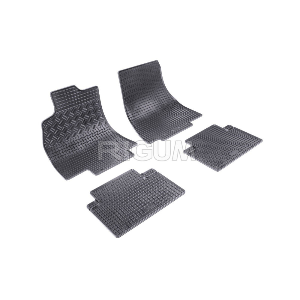 CAR RUBBER FLOOR MATS BLACK MERCEDES A-class W169 (2004-2011) RIGUM