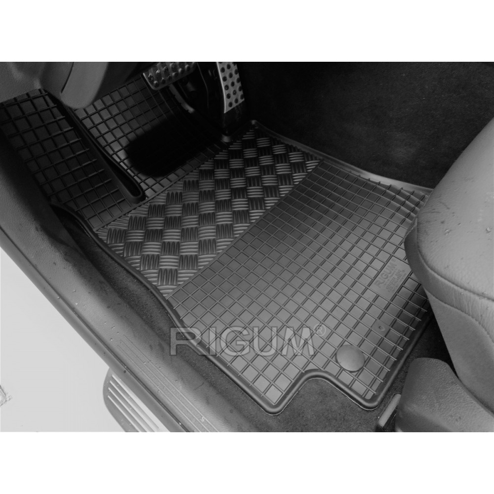 CAR RUBBER FLOOR MATS BLACK MERCEDES E-class W213 (2016-...) RIGUM
