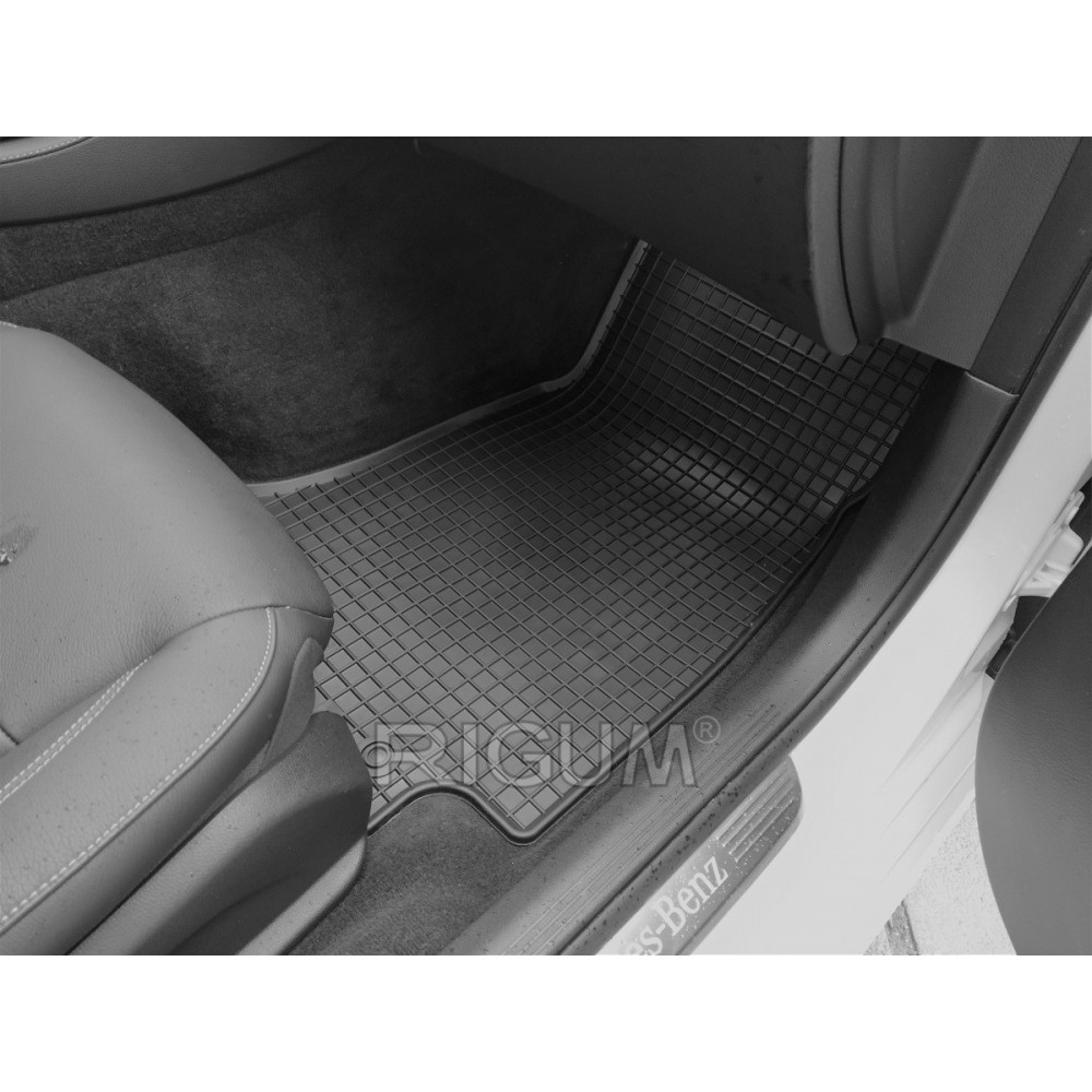 CAR RUBBER FLOOR MATS BLACK MERCEDES E-class W213 (2016-...) RIGUM
