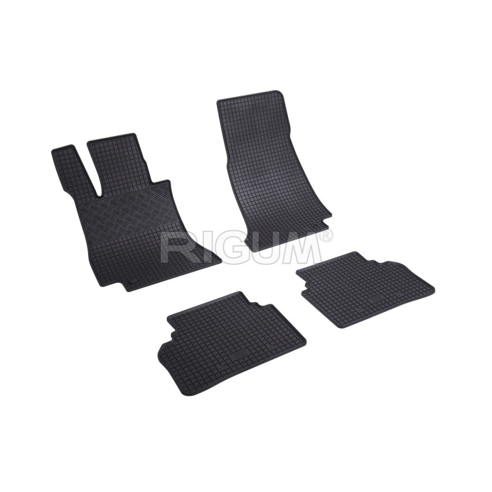 CAR RUBBER FLOOR MATS BLACK MERCEDES E-class W213 (2016-...) RIGUM